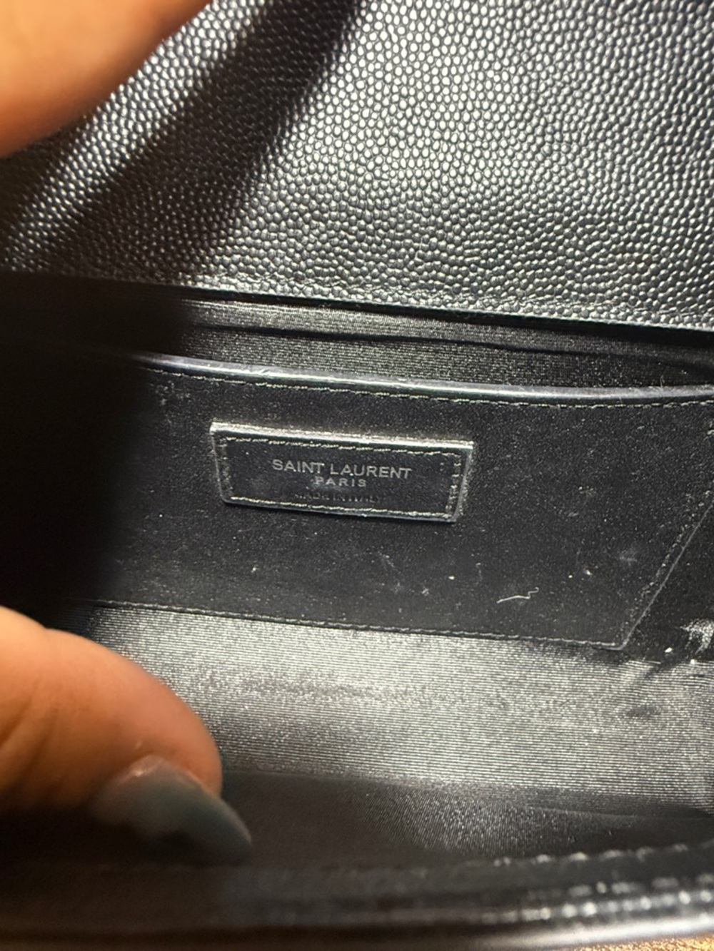 Saint Laurent Black Leather Chain Crossbody Bag - Picture 2 of 15